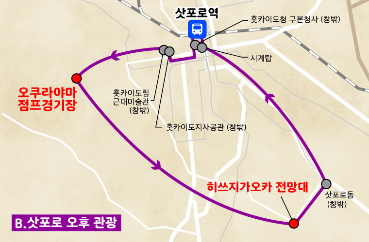 오쿠라야마 점프경기장&히쓰지가오카 전망대